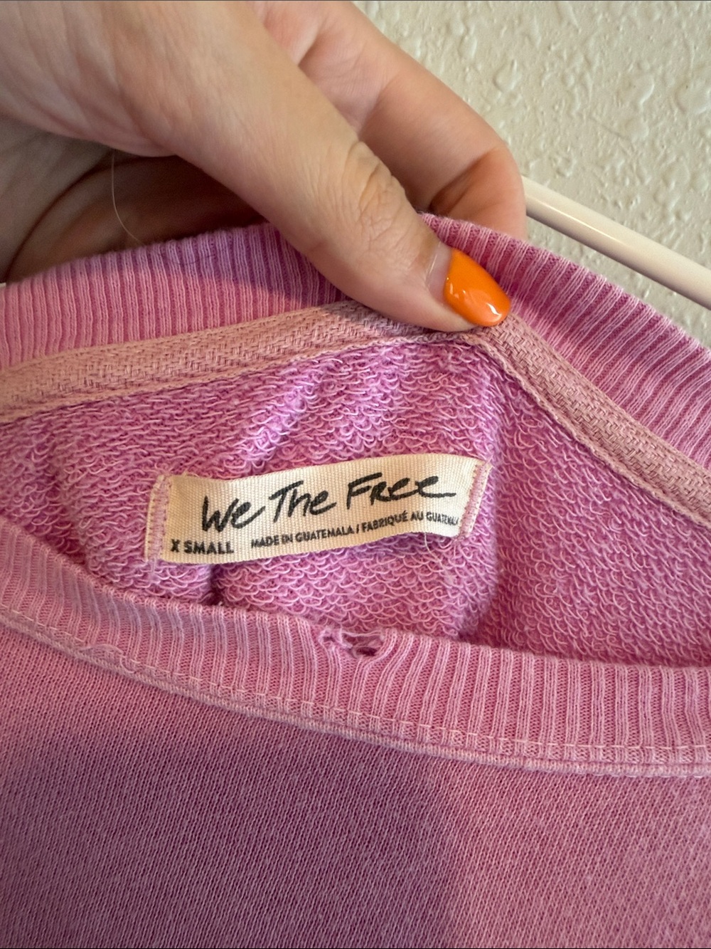 We The Free Pink Oversized Raw-Hem Sweatshirt - Picture 10 of 10
